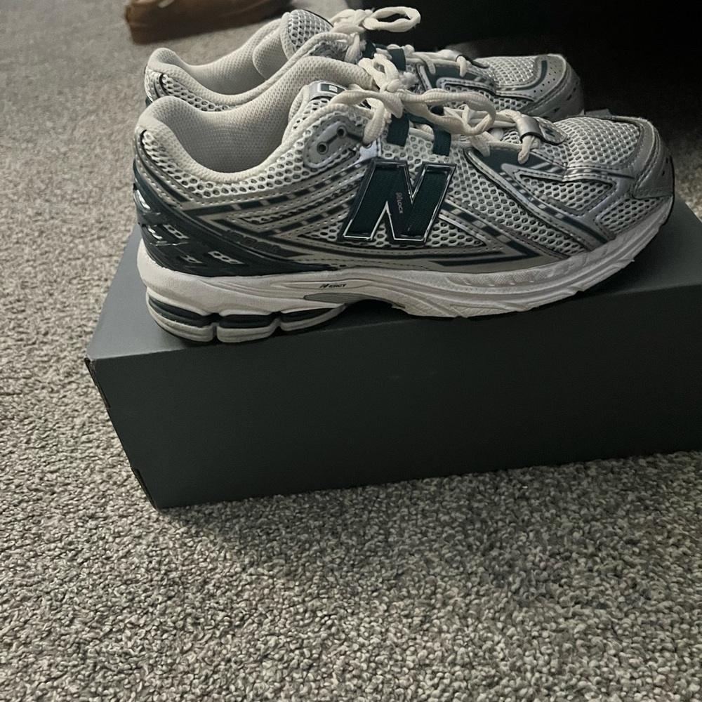 New Balance Kids' Silver and Black Sneakers